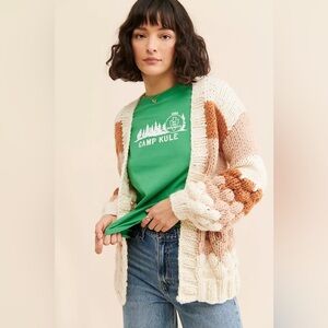 Anthropologie Chunky Textured Stripe Cardigan by Sadie & Sage